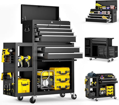 8-Drawer Rolling Tool Chest, 3-in-1 Tool Box on Wheels by Dkenicor