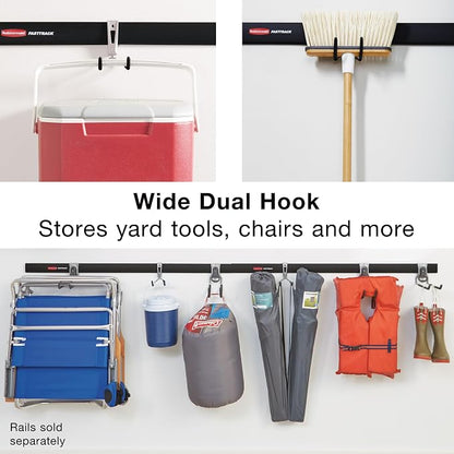 Rubbermaid Fasttrack Cord Hook Garage Organization and Storage Heavy Duty - Image 2