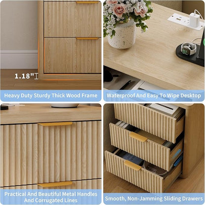 GarveeHome Fluted Nightstand - Image 6
