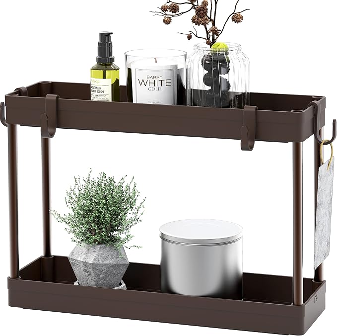 Simple Houseware 2-Tier Under Sink Organizer Storage Tray - Image 6