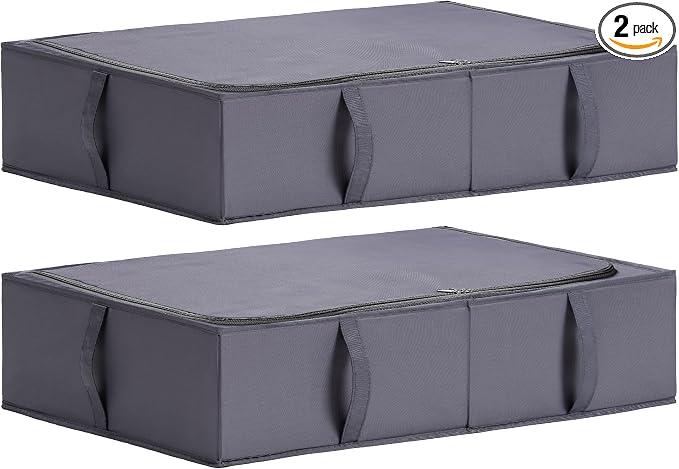 TYEERS Under Bed Storage Containers, Durable Fabric, Collapsible, Under Bed by StorageOrganization