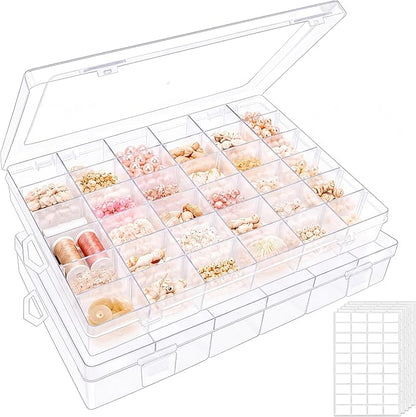 2 Pack Clear Bead Organizer Tackle Box by Outuxed
