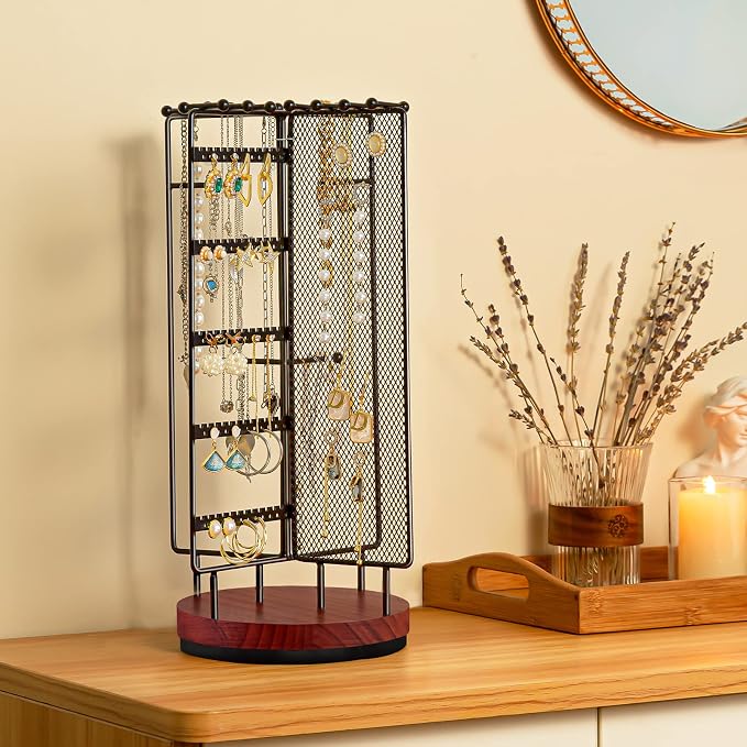 ProCase Rotating Jewelry Organizer Stand Earring Holder Organizer - Image 3