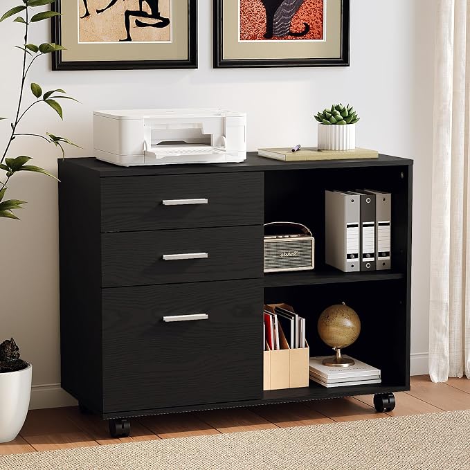 VINGLI 3 Drawer Wood Lateral File Cabinet - Image 8