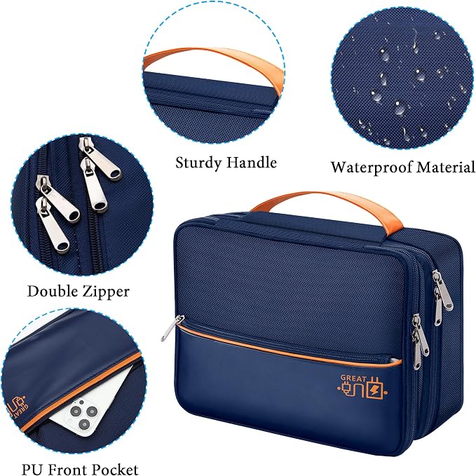 CILLA Electronic Organizer Travel Case, Travel Cord Organizer Case Portable - Image 3