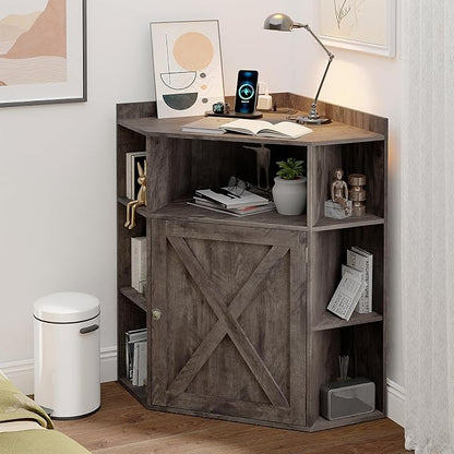 Vabches Corner Cabinet, Corner Storage Shelf - Image 5