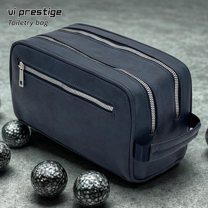 Dopp Gift Large Travel Toiletry Bag Premium Quality PU Leather Two compartments - Image 2