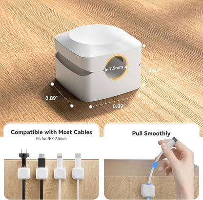 Rotatable Cord Organizer, Enhanced Spring Cable Clips, Strong Adhesive Cable - Image 6