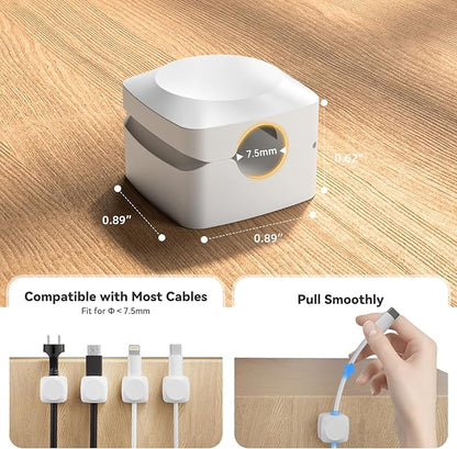 Rotatable Cord Organizer, Enhanced Spring Cable Clips, Strong Adhesive Cable - Image 5