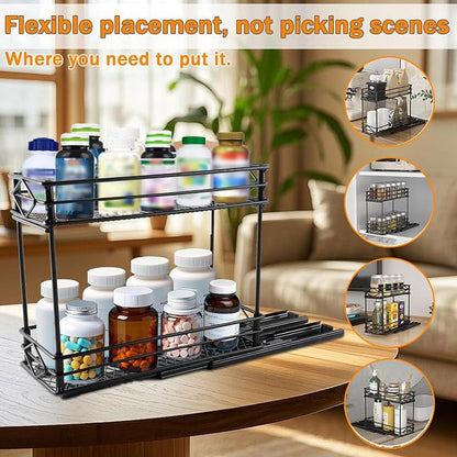 Pull Out Medicine Organizer, Slide Out Storage Drawers, Spice Rack Organizer - Image 4