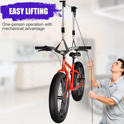 Bike Hoist, Heavy Duty Ebike Lift Pulley System - Image 5