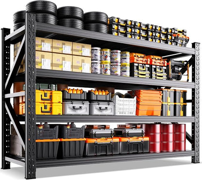 6000LBS Heavy Duty Storage Shelves, 4 Tier Adjustable Garage Shelving Unit by OrganizingStorageAssistant