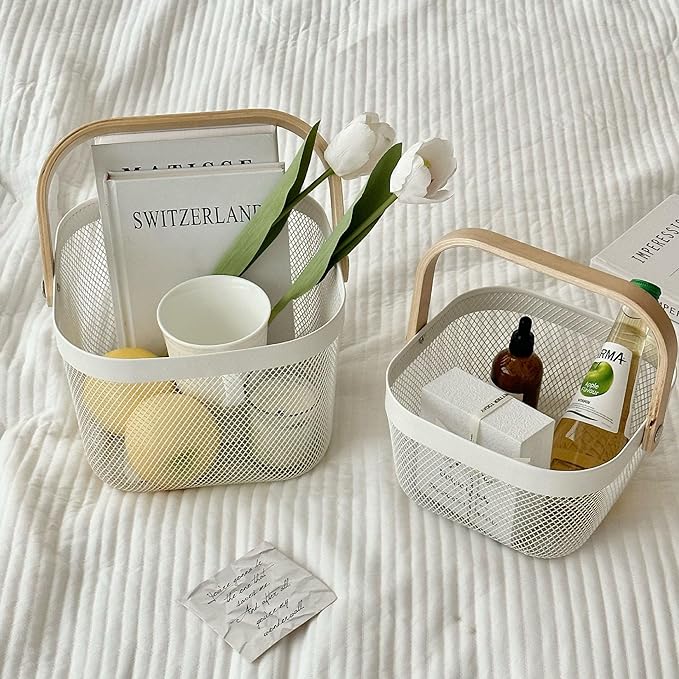 AJIODA Metal Mesh Wire Basket, Mini Steel Basket - Image 6