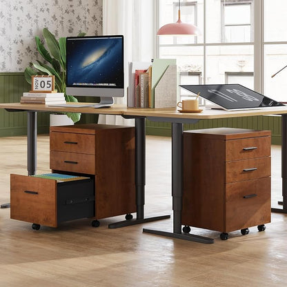 DEVAISE 3 Drawer File Cabinet for Home Office, Wood Under Desk Filing Cabinet - Image 2