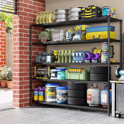 Storage Shelves, 5-Tier Adjustable Metal Industrial Utility Shelf Rack - Image 7