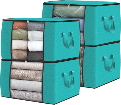 Fab totes Storage Bags, Clothes Blanket Storage Bins Foldable Closet Organizers by Fabtotes