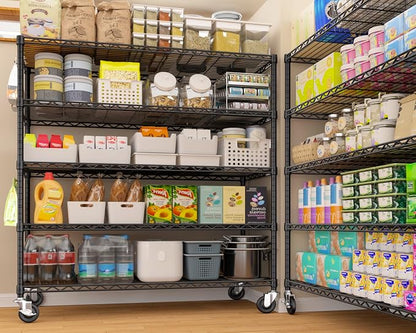 PrimeZone 3 Packs 48" W x 24" D x 81" H Heavy Duty Wire Storage Shelves - Image 9