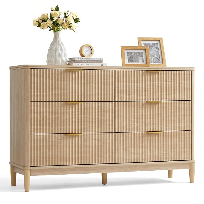 LINSY Fluted Dresser for Bedroom by Linsy