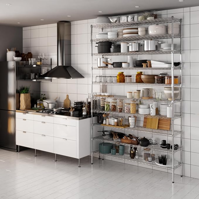 14" Deep x 60" Wide x 96" Height Wire Shelving Kit | 10-Tier | NSF Commercial - Image 6
