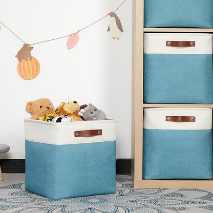HNZIGE Fabric Storage Cubes Baskets, 13 Inch Cube Storage Bins - Image 7
