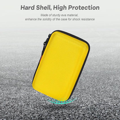 Bright Yellow Hard Shell Electronic Organizer Carrying Case - Image 6