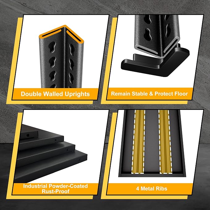 40" W Garage Shelving Heavy Duty, 2250LBS Loads Garage Storage Shelves Heavy - Image 4