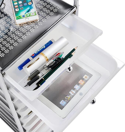 Yaheetech 10 Drawer Cart Rolling Plastic Storage Cart and Organizer - Image 8