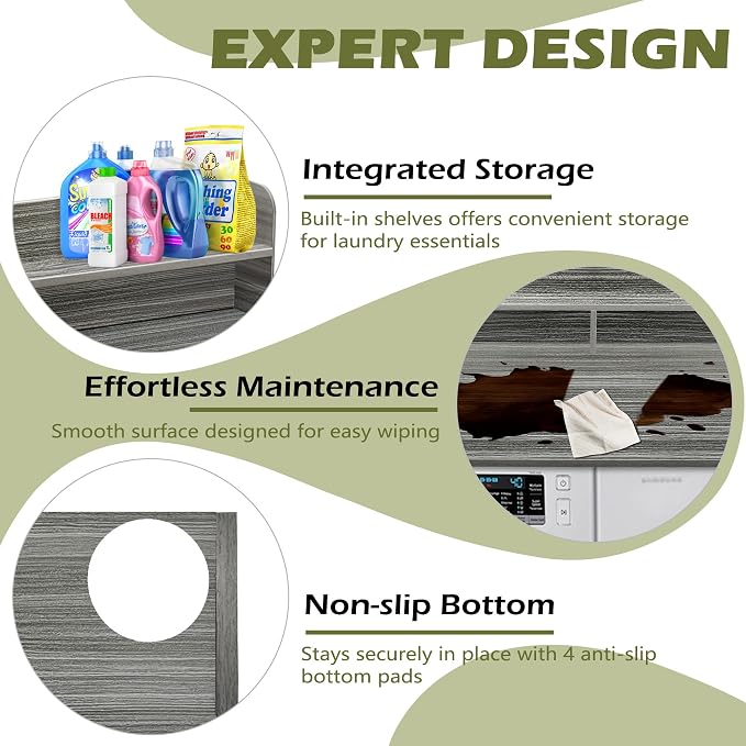 Royxen Laundry Countertop with Storage Universal Fit, Washer and Dryer - Image 4