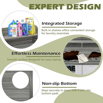 Royxen Laundry Countertop with Storage Universal Fit, Washer and Dryer - Image 4