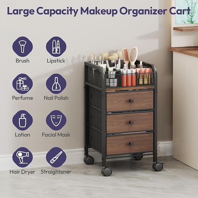 SWTYMIKI Rolling Makeup Organizer Cart - Image 6