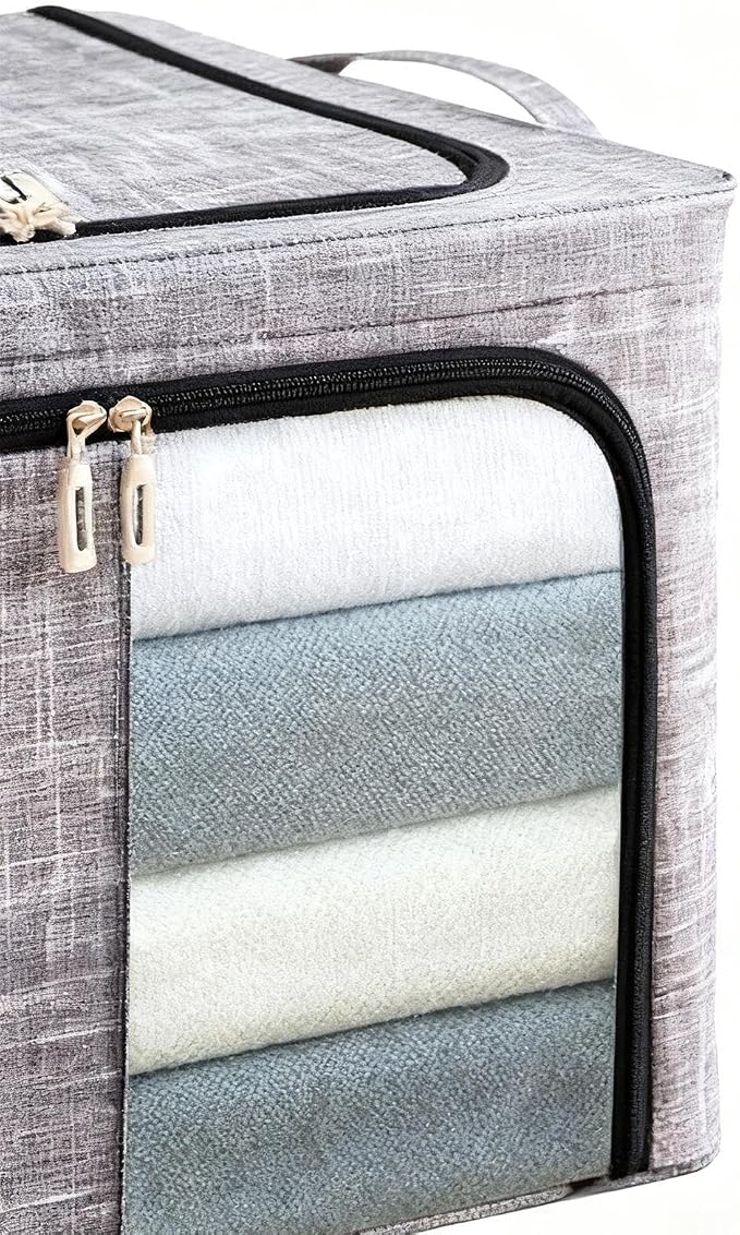 Clothes Storage Bins 50x40x33cm, 66L Waterproof Foldable Fabric Container - Image 6