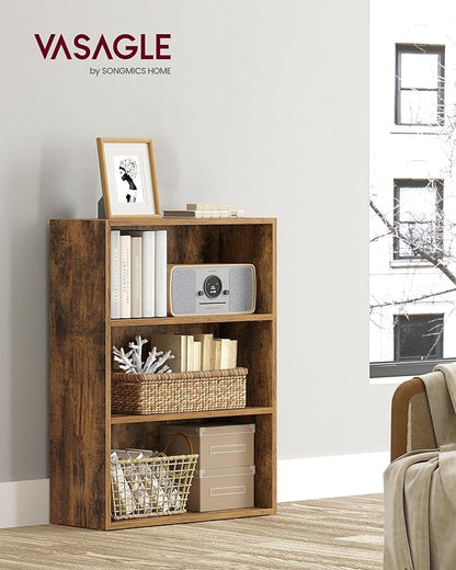 VASAGLE Set of 2 Bookshelves, 23.6 Inches Wide, 3-Tier Open Bookcases - Image 2