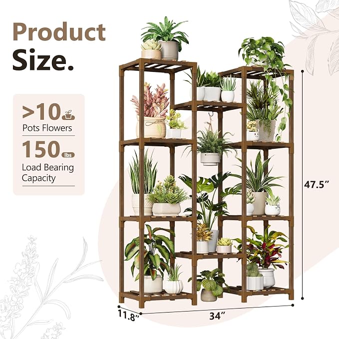 Uneedem Plant Stand with Grow Light - Image 3