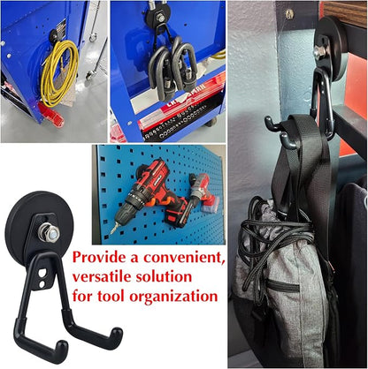 MUTUACTOR Heavy Duty Magnetic Hook, Magnetic Mount Garage Double Utility Hooks - Image 6