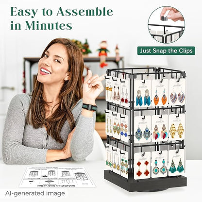 EsLuker.ly Rotating Earring Display Holder Stand - Image 6