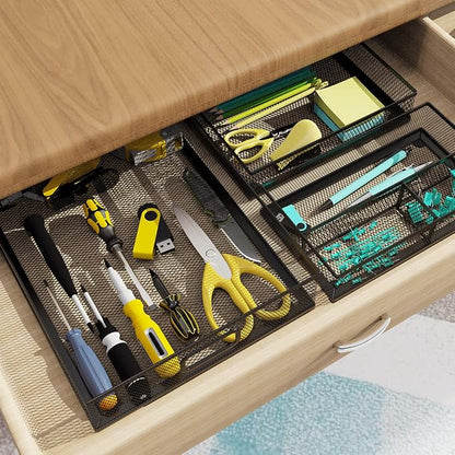 Desk Drawer Organizer Set, Paper Organizer Letter Tray - Image 7