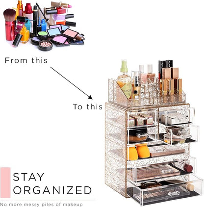 Sorbus Clear Cosmetic Makeup Organizer - Image 7