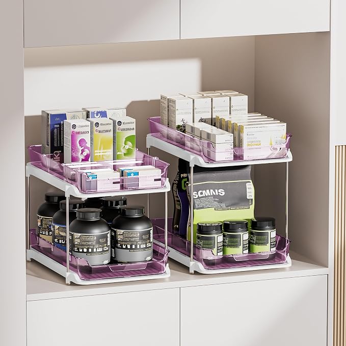 Delamu 2-Tier Multi-Purpose Bathroom Under Sink Organizers and Storage - Image 6