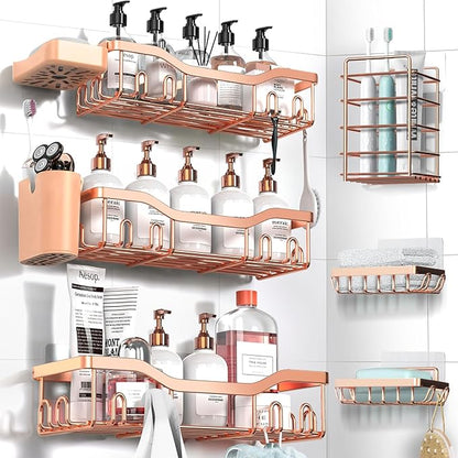 NESOMI Shower Caddy Adhesive Shower Organizer 8-Pack, Rustproof Stainless Steel by OrganizeYourHomeEssentials
