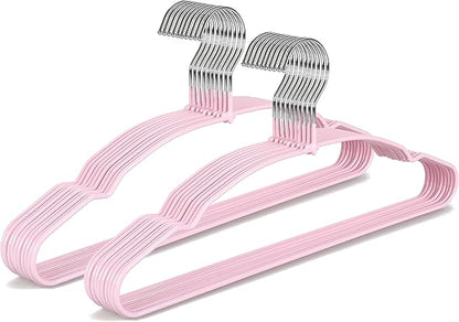 TOPIA HANGER Non Slip Hanger 20 Pack, Metal Clothes Hangers Space Saving by TOPIAHANGER