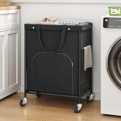 170L Large Laundry Basket with Wheels, Rolling Laundry Hamper Easy Access - Image 8