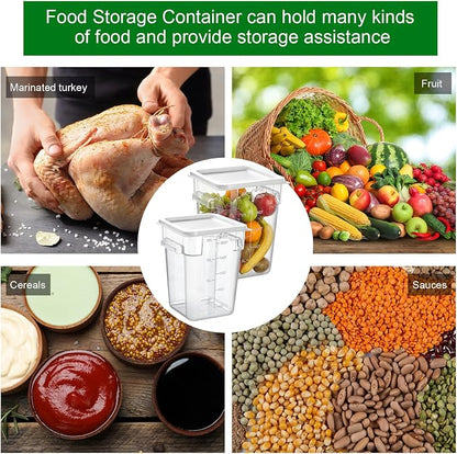 FoldTier 2 Pieces Square Food Storage Containers Polycarbonate Clear food - Image 7