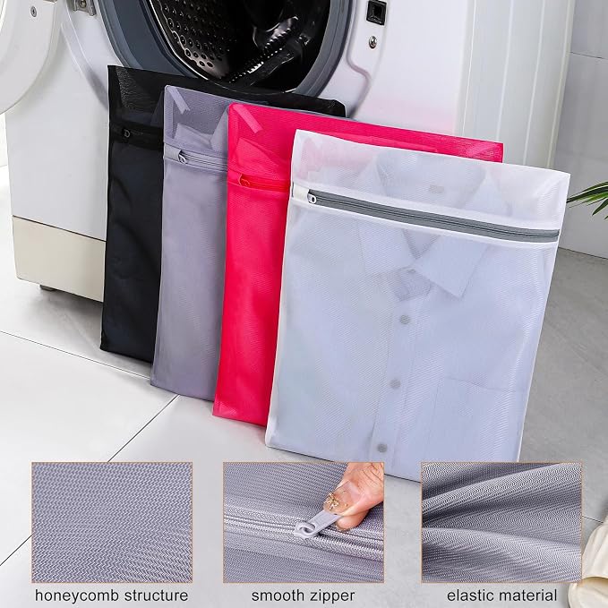 4 pack Mesh Laundry Bags, Mesh Wash Bags, Lingerie Bags - Image 3