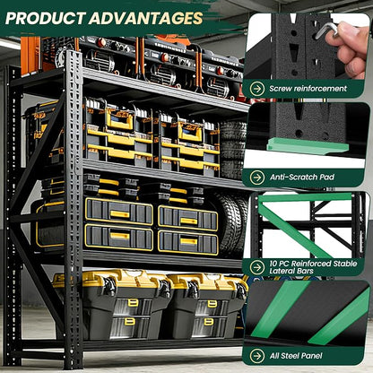 Heavy Duty Garage Storage Shelves 8000LBS Capacity, 4-Tier Adjustable - Image 6