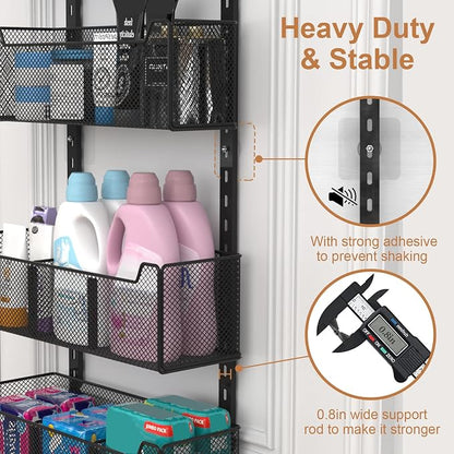 VyGrow Over The Door Organizer, Metal Door Organizer Hanging - Image 7