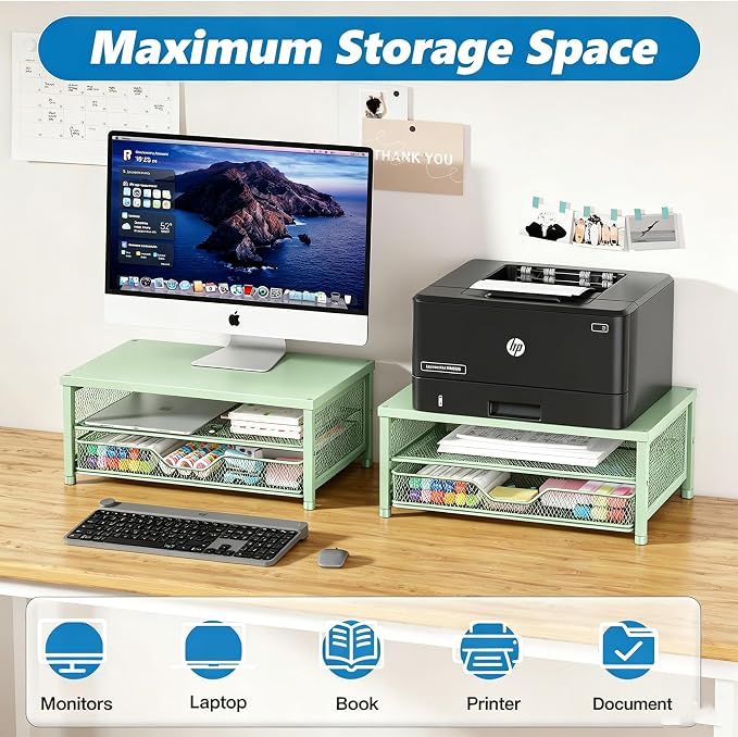 OPNICE Computer Monitor Stand Riser, Desk Organizer - Image 3