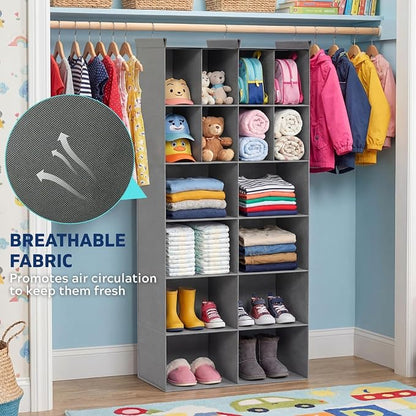 Ofiray-home 6 Tier Hanging Closet Organizer, 16 Compartments Sweater Organizer - Image 7