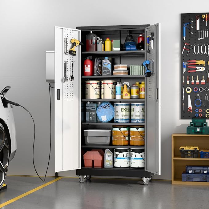 Upgraded Wide & Deep Metal Garage Storage Cabinet - Image 2