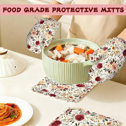 Spring Flowers Silicone Oven Mitts and Pot Holders - Image 7