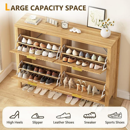 47" Fluted Shoe Cabinet Stoarge - Image 5